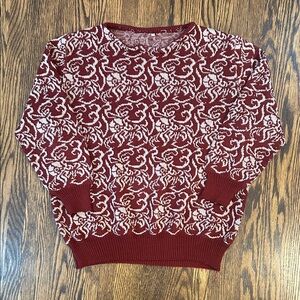 Vintage 80s Knot Floral Sweater
